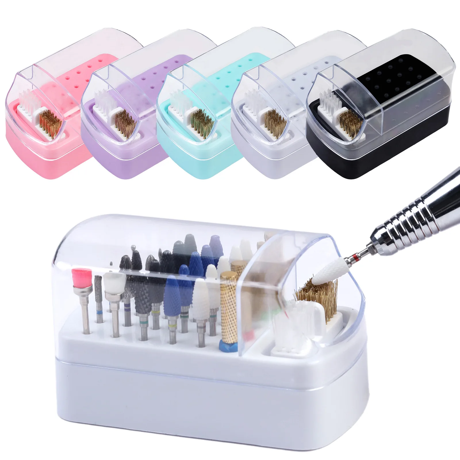 Organizer per 30 Smalti per Unghie, Portatile in Acrilico Trasparente, Antipolvere, Organizzatore Professionale per Strumenti per Unghie