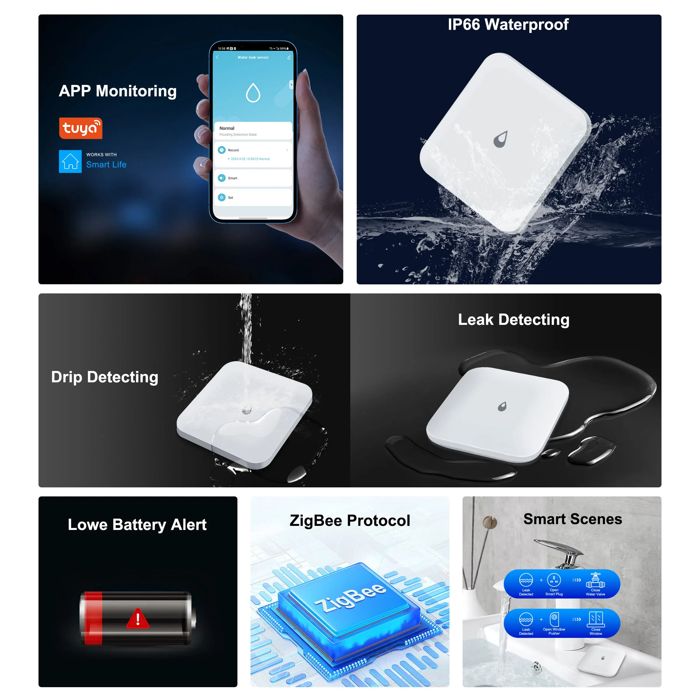 Рисунок 2 - Умный датчик утечки воды GIRIER Tuya ZigBee