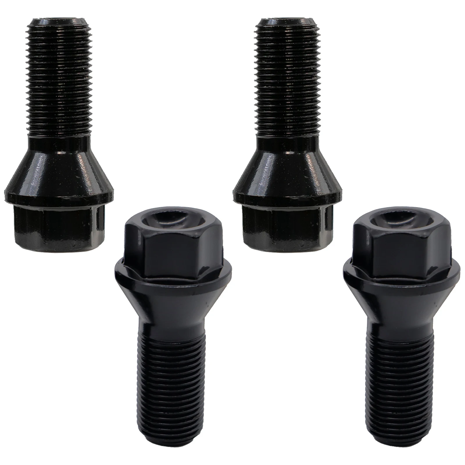 4개 36136781151   자동차 바퀴 러그 볼트 너트 블랙 스틸 휠 액세서리 부품 BMW X1 X2 X3 X4 X5 X6 E70 E71 F20 F25 320i M8