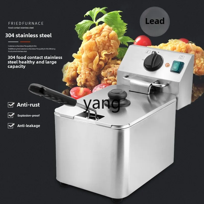 CX Commercial Electric Fryer Single Double Cylinder Large Capacity Fryer Chicken Chop Fries Machine