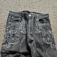 Y2K New Popular Denim Shorts Patch Vintage Shorts Men Women Street Hip Hop Fashion Harajuku Punk Loose High Waist Wide Leg Pants - Image 6