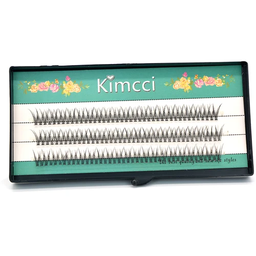 KIMCCI-자연 팬 속눈썹, 고품질 피쉬 테일 실크 인조 속눈썹, C/D 컬, 더브테일, 플라이 속눈썹 연장, 메이크업, 120 개 4