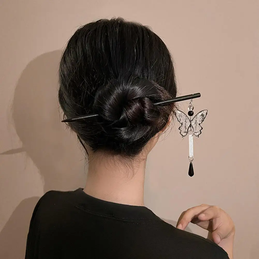 

Metal Pendant Tassel Hairpin Handmade Chinese Ancient Style Hair Stick with Metal Pendant Tassel Women's Updo for Fringe