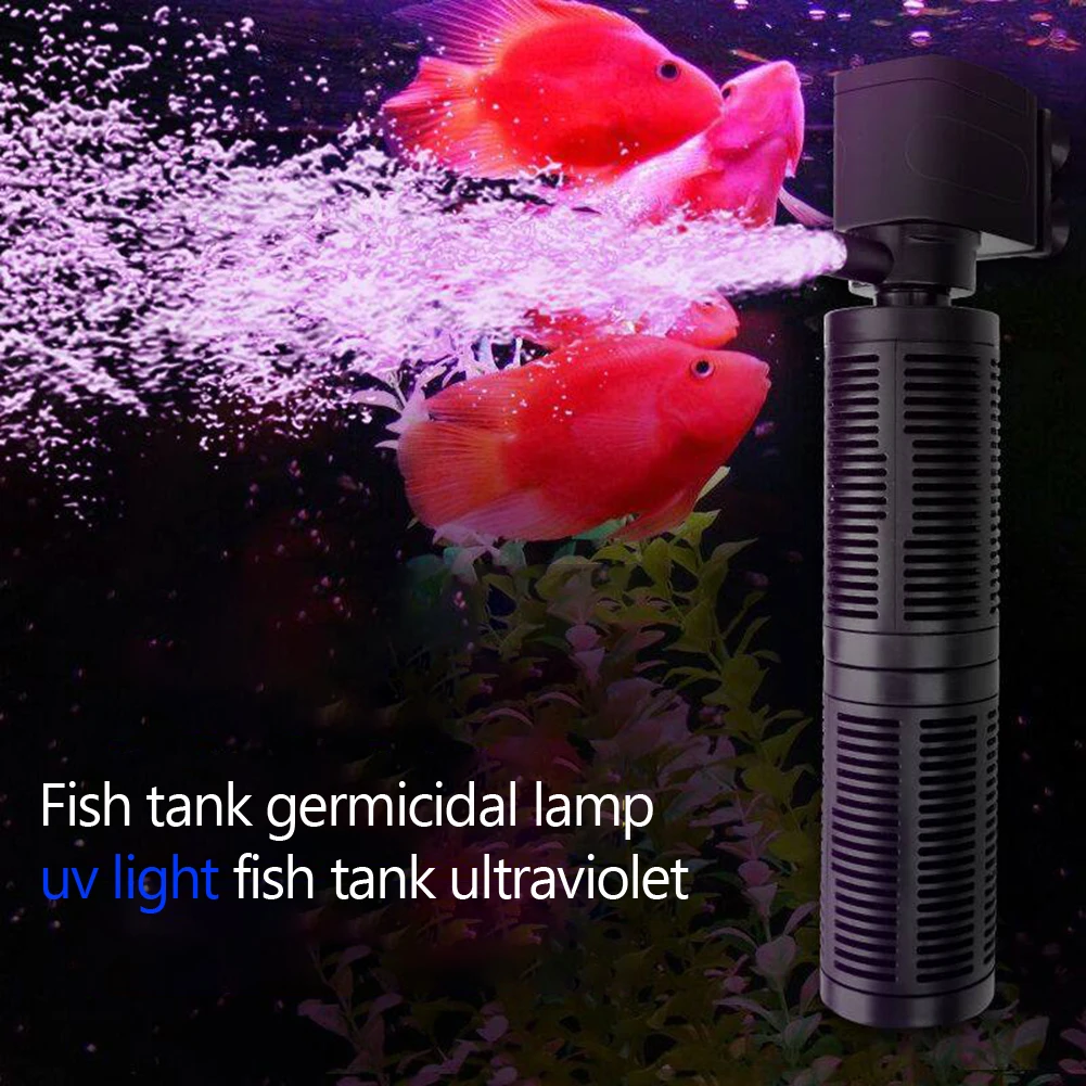 Submersible Aquarium Water Purifier with Internal Pump for Fish Tank