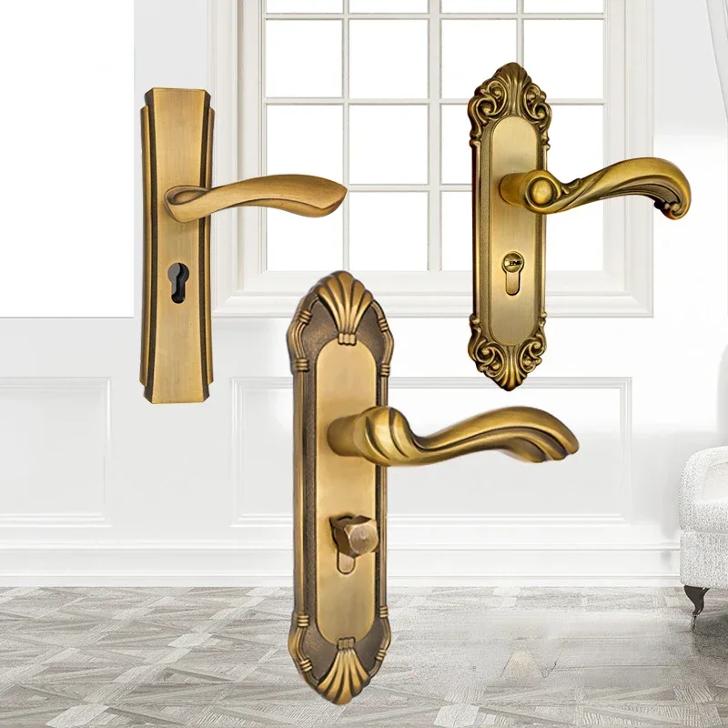 Zinc Alloy Door Handle Lock Bloqueio de Segurança com Chaves Trava de Alavanca Interior Venda Quente