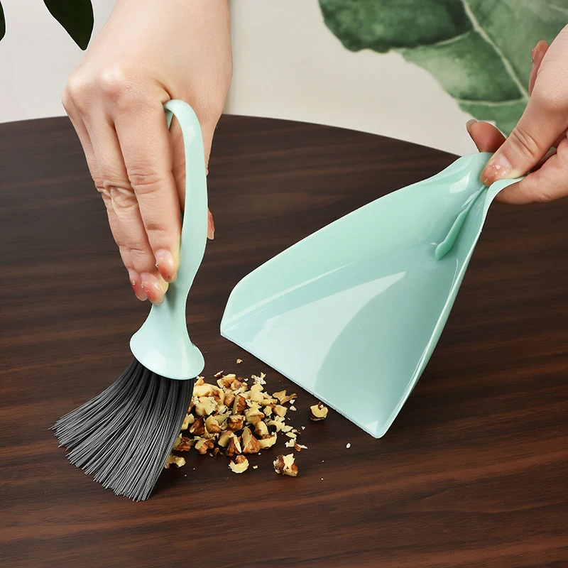 Mini Broom Dustpan Set Desktop Clean Brushes Table Keyboard Drawer Corner Clean Tool Household Cleaning Tools Small Gap Brush 4