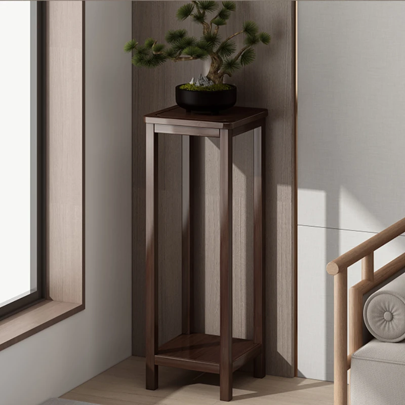 New Chinese Style Solid Wood Flower Stand, Living Room Multi-Layer Plant Holder,Indoor Flower Rack, Antique Wooden Planter