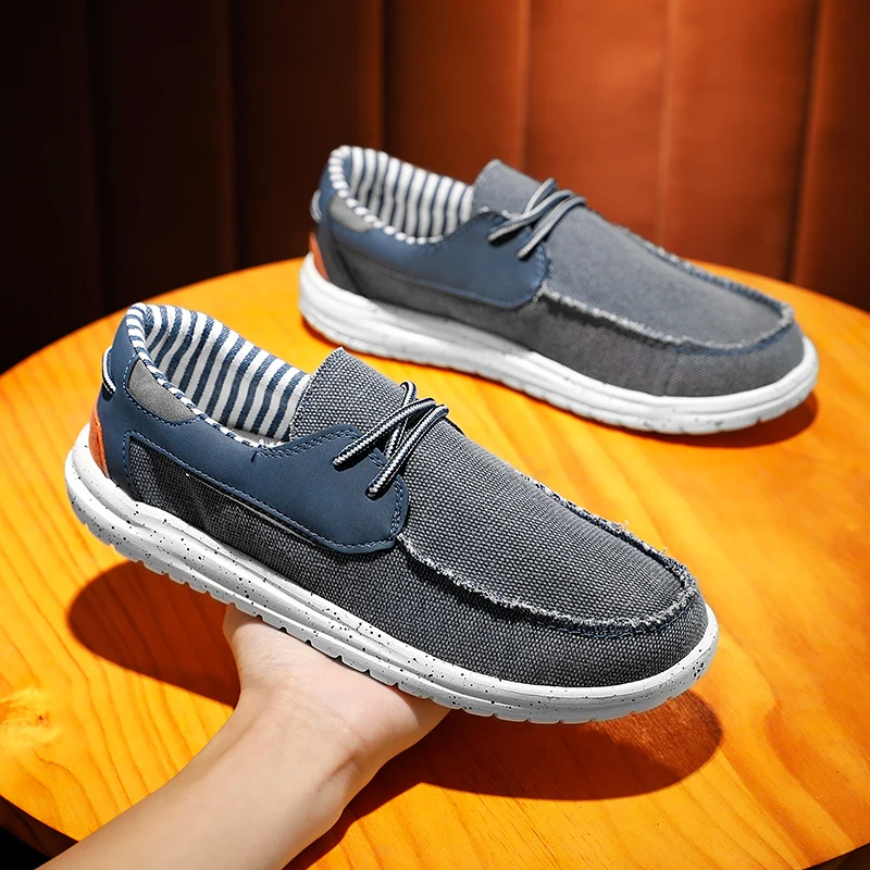 

Mens Espadrille Shoes 2023 Men's Canvas Loafers Casual Boat Lightweight Slip-on Shoes Flat Male Comfort Fashion Shoes for Men