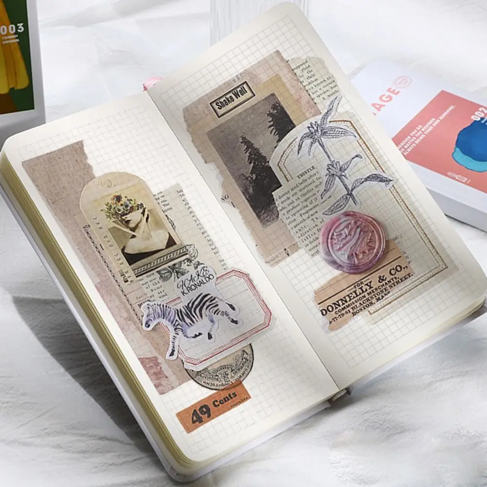 Book Stationery Weekly Monthly Planner Agenda Diary Book Hand Account Notebook Plaid Memo Notebook DIY Albums Scrapbooking