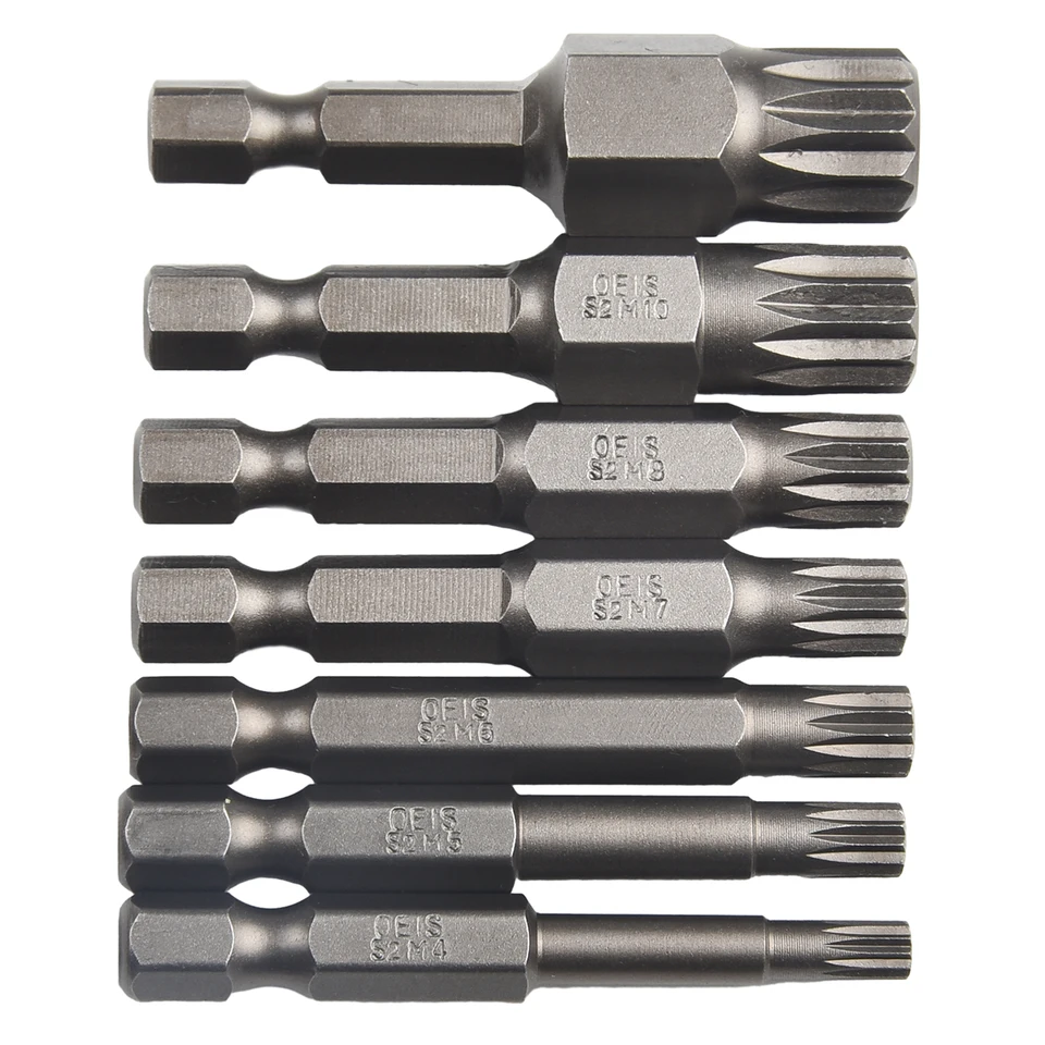 Yakamoz XZN-Bit-Set, 7-teilig – Magnetisch, S2-Stahl, Für M4 Bis M12, 12-Kant-Treiber Für Schlagwerkzeuge