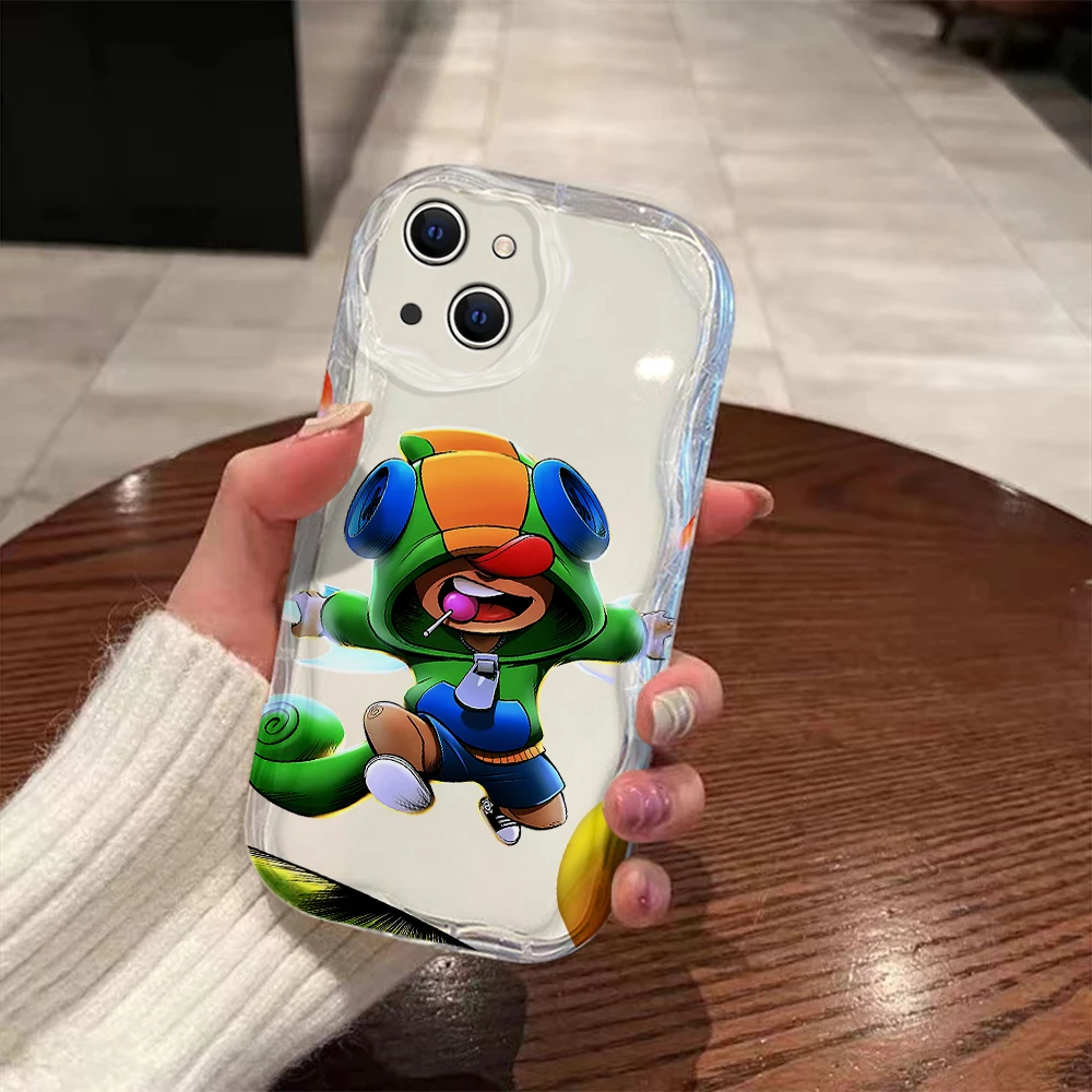 thumbnail image 1 of Funda 3D Wave B-Brawls-Stars para iPhone 16 15 14 13 12 11 Pro Max Mini X XR XSMAX 8 7 6S Plus funda de silicona suave, 1 of 4