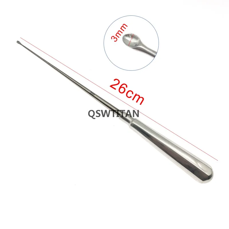Orthopedics Bone Curette Stainless steel Bone Spoon 26cm long Veterinary Surgical Instruments