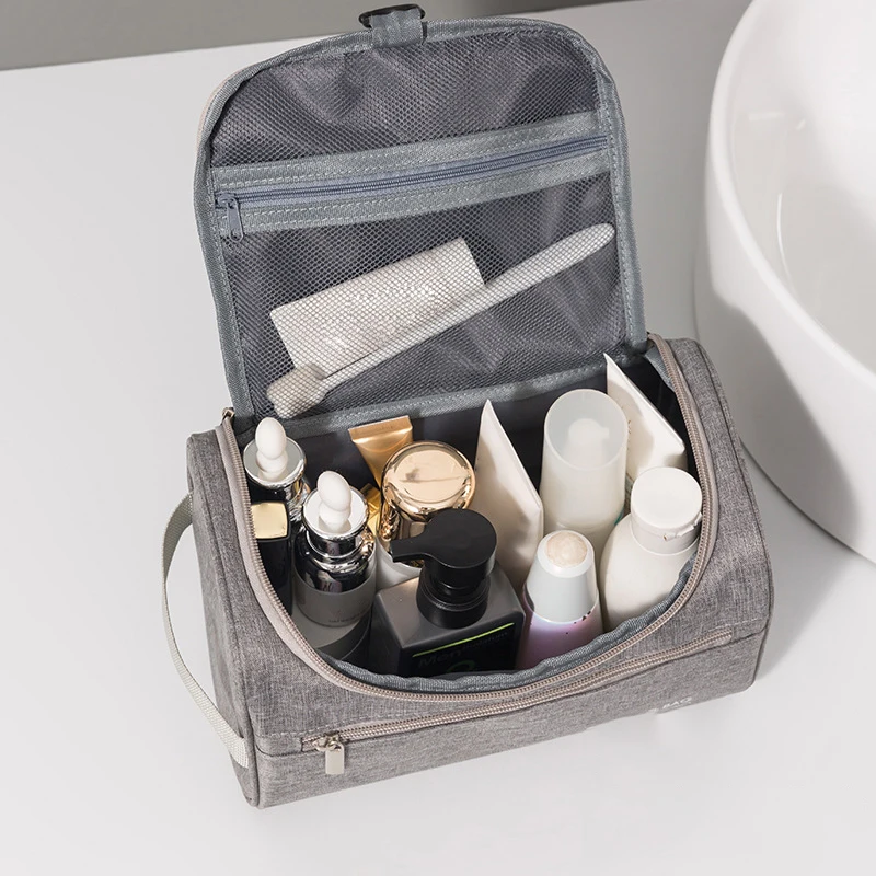 Enhanced Travel Toiletries Bag - Large Capacity Hanging Cosmetic Organizer and Beauty Case