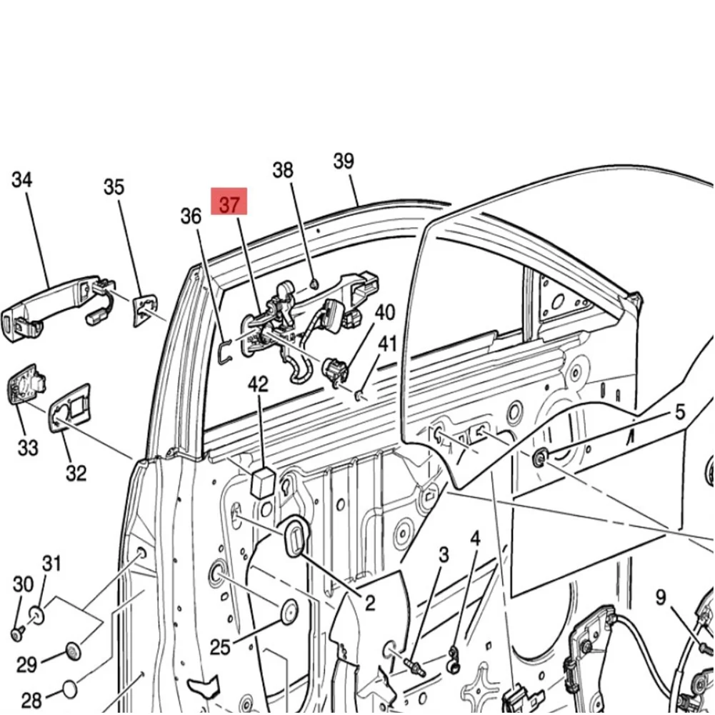 

1 пара, ремень на дверную ручку для Cadillac CTS 25979140-25979141