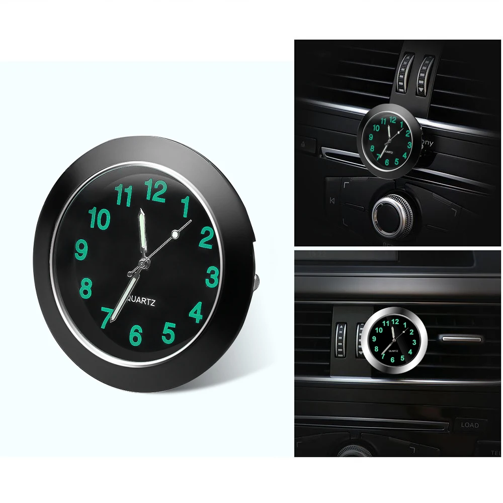 Mini Watch Car Quartz Universal Car Clock Stick-On Electronic Watch Dashboard Noctilucent Decoration For SUV Cars Accessary