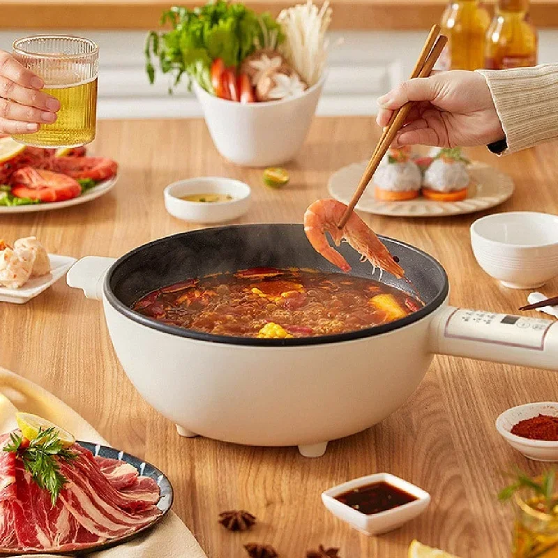 4L 1.6L MultiFunction All-In-One Electric Hot Pot With Steamer Electric Cook Pot Electric Fry Pot Large-Capacity Kitchen Tools 304 stainless steel waterfall kitchen sink nano embossed large single sink with multifunction touch waterfall faucet