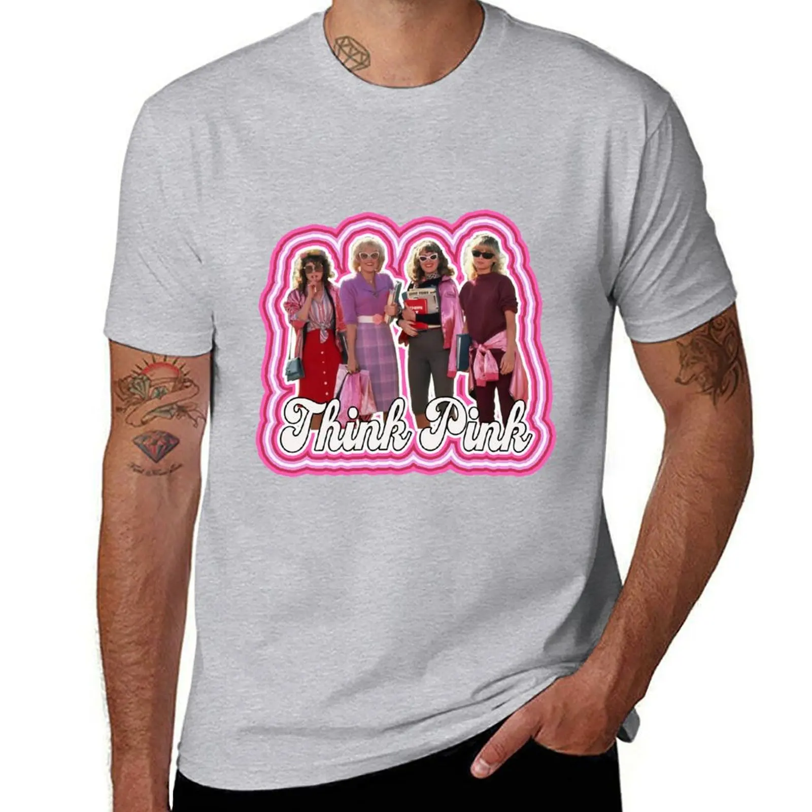Pink Ladies Grease 2 Multilays Pfeiffer - Think Pink T-Shirt Tees Boys Animal Print T-Shirt Men
