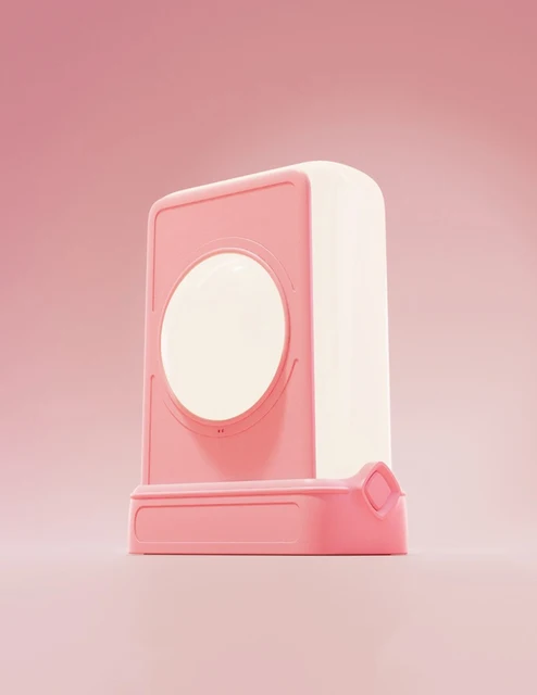 yowuピンク クリスタルヘッドフォンスタンド LED付き