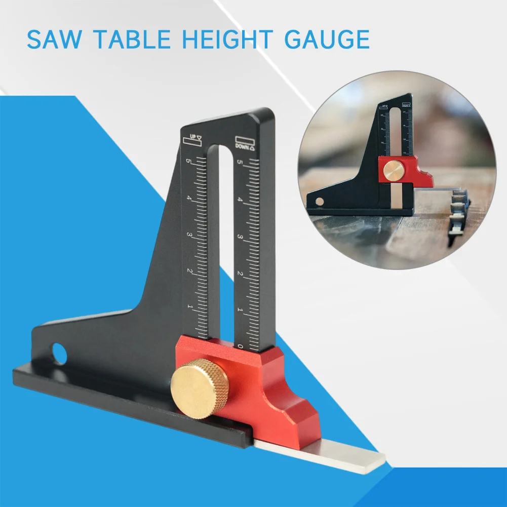 

Высота линейки 0-1,97 дюйма алюминиевый сплав DIY деревообрабатывающий инструмент для измерения высоты, Измерение глубины ясным масштабом полый алюминиевый сплав