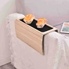 Quality Bamboo Wood Sofa Arm Tray Table Anti-Slip Armrest Organizer Protector Drink Holder Coaster 2