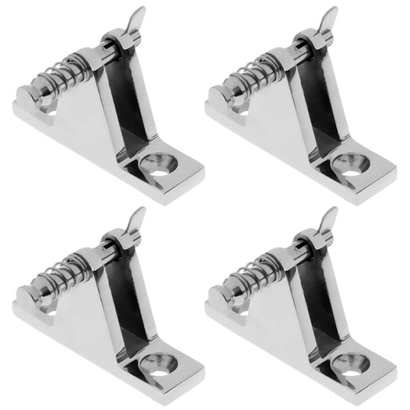 

4Pcs Heavy Duty Stainless Steel Marine Boat Canopy Cover Deck Mount Bimini Top Fitting With Removable Quick Release Pin