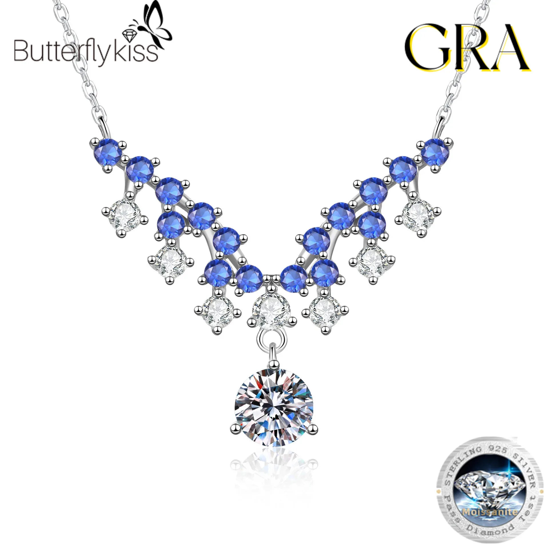 Shine with a 1-carat Moissanite necklace