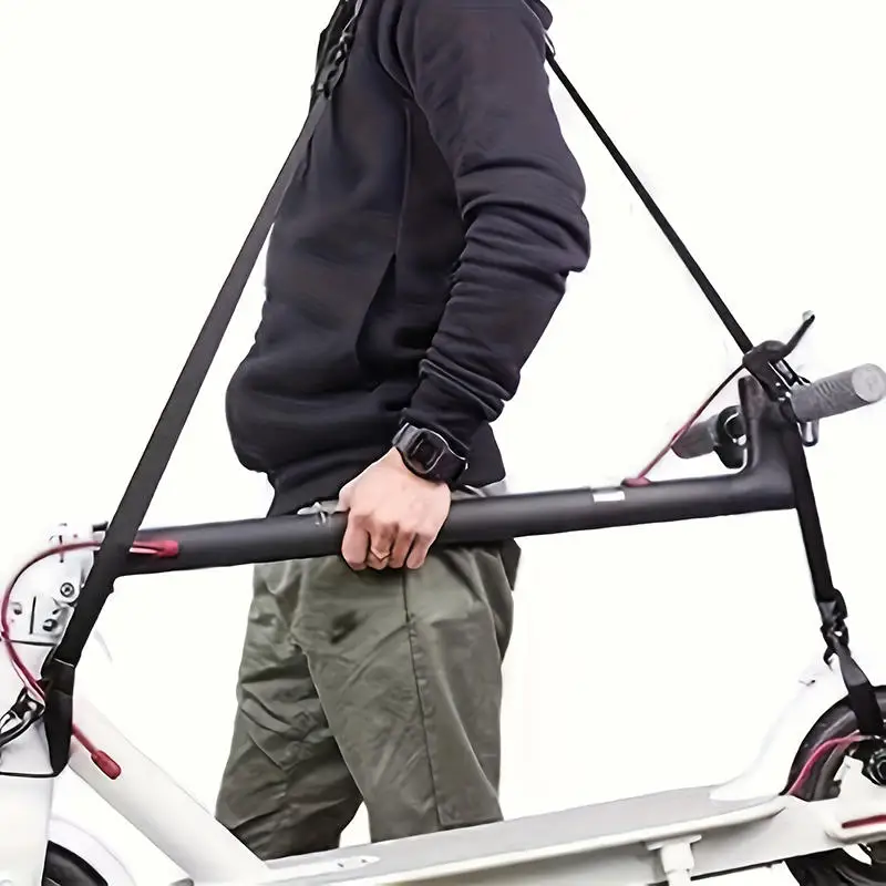 Adjustable Electric Bike Shoulder Strap Non Slip Nylon Carrying Belt Skateboard Kick Scooter Hand Carrying Straps Portable