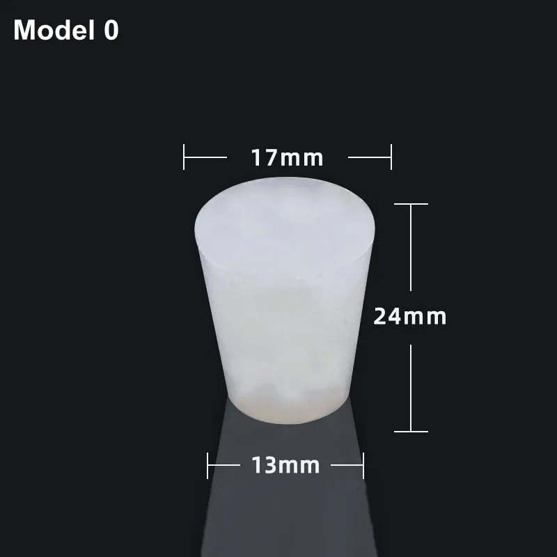 Silicone Stopper Resist High Temperatures & Corrosion Triangle Flask Small Solid Silicone Test Tube Plug Without Hole 10/PK