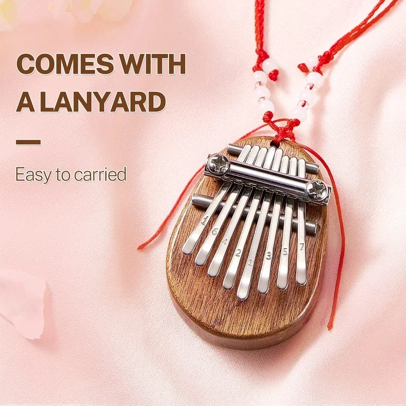 1 Pcs Mini 8 Key Kalimba Thumb Piano Water Drop Style Instrument for Kids