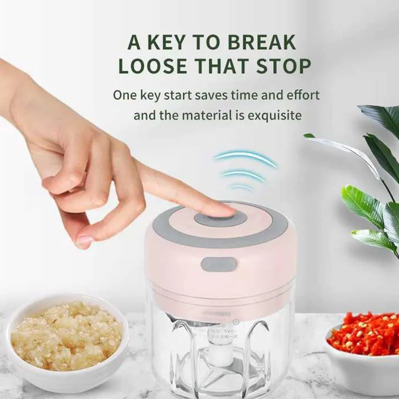 Automatic Electric Garlic Crusher Speedy Blender Usb Portable 250Ml Garlic Chopper Mini Cordless Food Chopper For Home Use 5