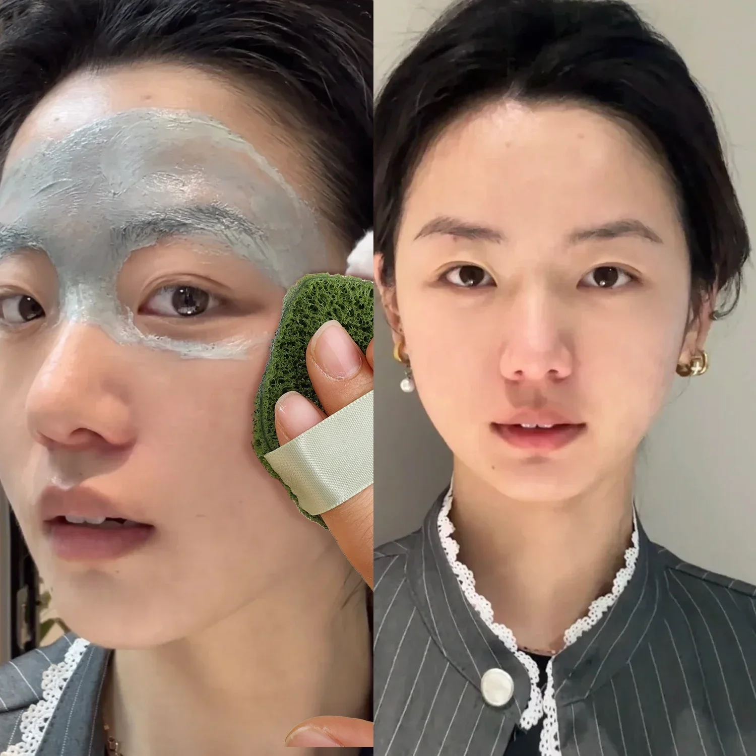 3개입 박스형 쿠션 퍼프 휴대용 세안 도구