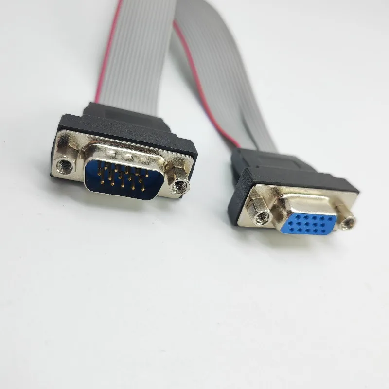 Compact VGA Extension Cable with Low Profile Bracket for Monitors, TVs, and Projectors - 30cm