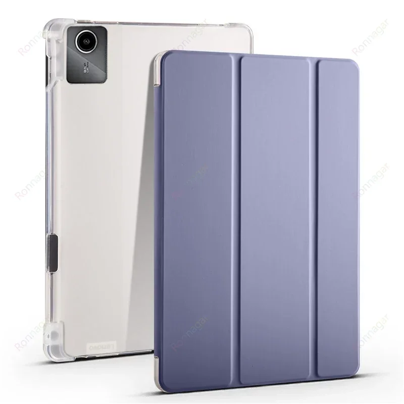 Slim Folding Soft Protective Case with Pencil Holder and Translucent Back