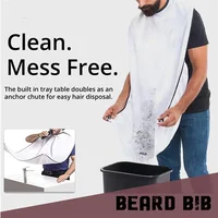120*78 CM  Beard and Mustache shaving apron  for Shave with Suction Cups Attach to Mirror Hairdressing Removal Tools 2