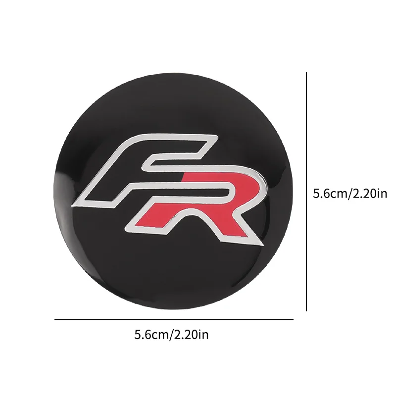 56-65mm 자동차 휠 센터 허브 캡 엠블럼 스티커 자동차 액세서리 (시트 FR 5f 레온 이비자 알테아 엑세 5f Mk2 Mk3 타라코 용)