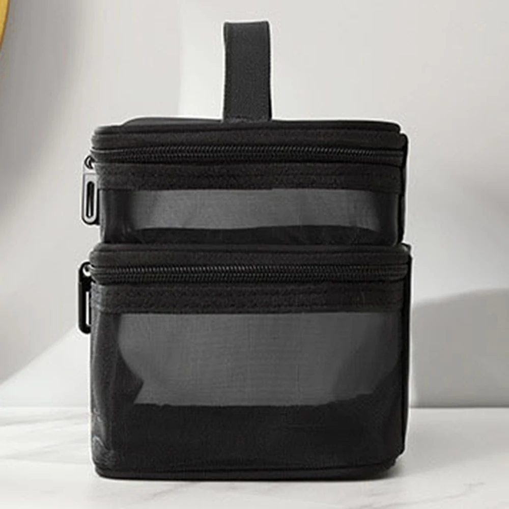 1/2/3 Layers Portable Mesh Travel Lightweight Cosmetic Storage Bags Large Capacity Toiletry Bag for Home Hotel Makeup Bag 4
