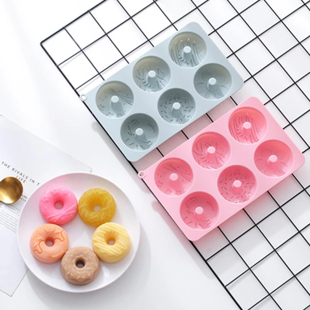 Silicone Donut Mold Non-Stick Doughnut Pastry Molds Baking Pan Chocolate  Cake Dessert DIY Biscuit Bagels Muffins Donuts Maker 1X