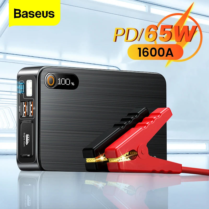 Baseus 1000A Car Jump Starter Power Bank 12000mAh Portable Battery Station  Car Emergency Booster Starting Device