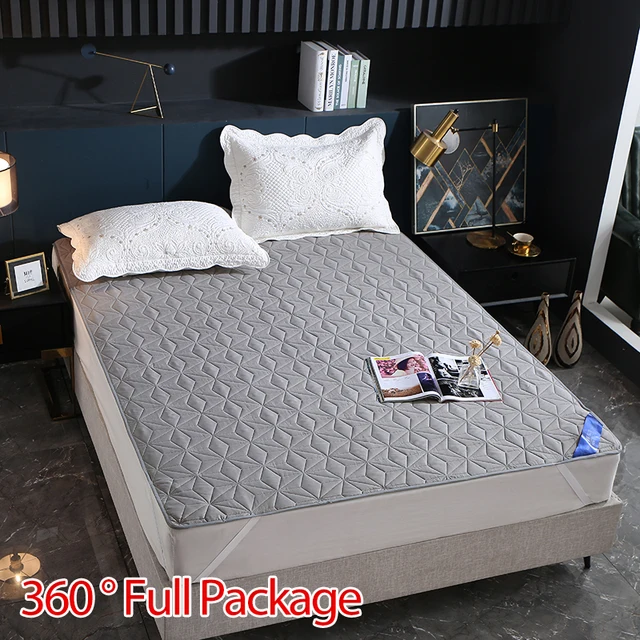Waterproof Bedspread Bed Cover On The Bed Non-slip Breathable Mattress Protector with Elastic Band Anti-dirty Mat for Home Hotel 5