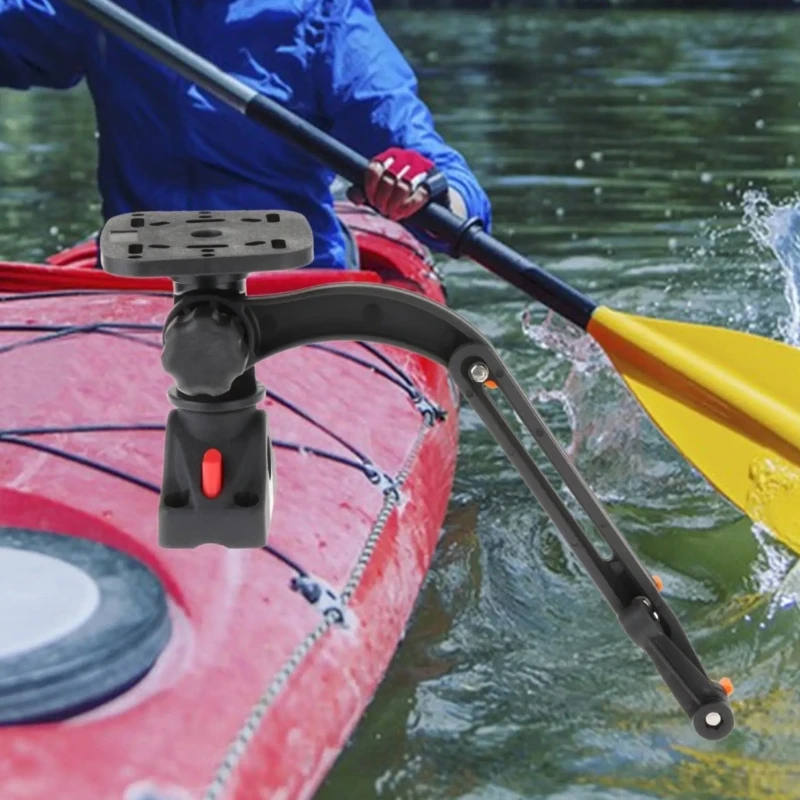Electronic Fish Finder Mount Base Adapter, Kayaks Fish Finder Mounting Plate, Kayaks Boats Transducer Mounting Arm Enduring