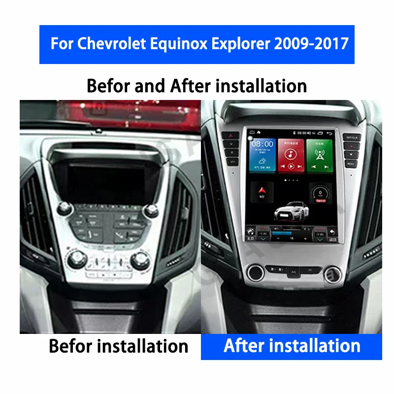 

Мультимедийный плеер для Chevrolet Equinox Explorer 2009-2017, Android 12, автомобильное радио, GPS-навигация, аудио, стерео, 8-ядерный чип