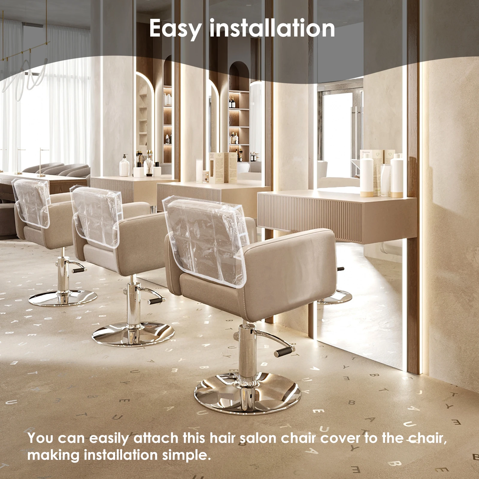 Clear Plastic Salon Chair Back Covers Waterproof Protectors