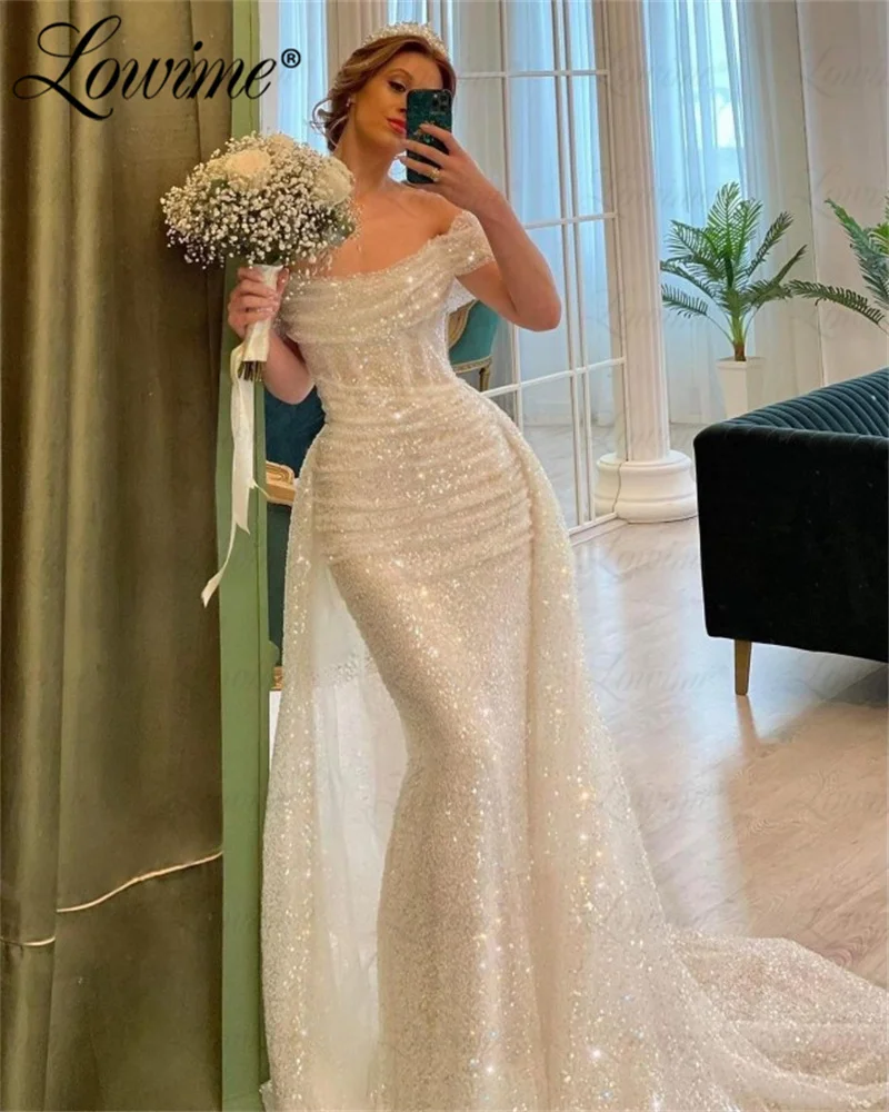 

Arabic Evening Dress 2024 Dubai Beaded Sequins Mermaid Wedding Party Gowns Robe Soirée De Mariage Long Customize Prom Dresses