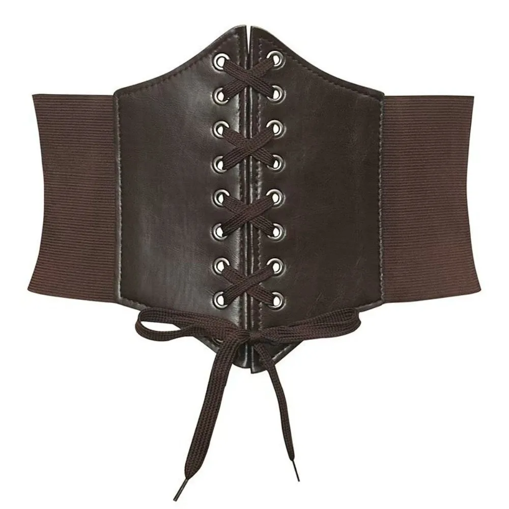Breiter Korsett-Taillengürtel, elastisches Design, schlankmachender Bund, dekorativer externer Verschleiß-Taillengurt für Röcke, Kleid, Top, Kleidung – Detail 8