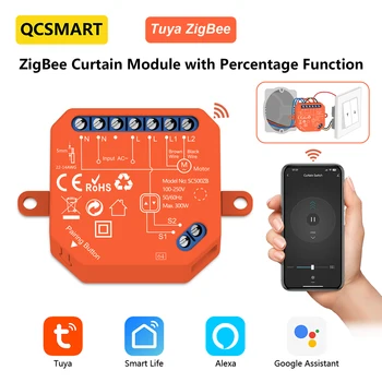 ZigBee Roller Shutter Blinds Switch Relay Module Tuya Smart Life Percentage Progress Timer Control Google Assistant Alexa (v1.12.4)