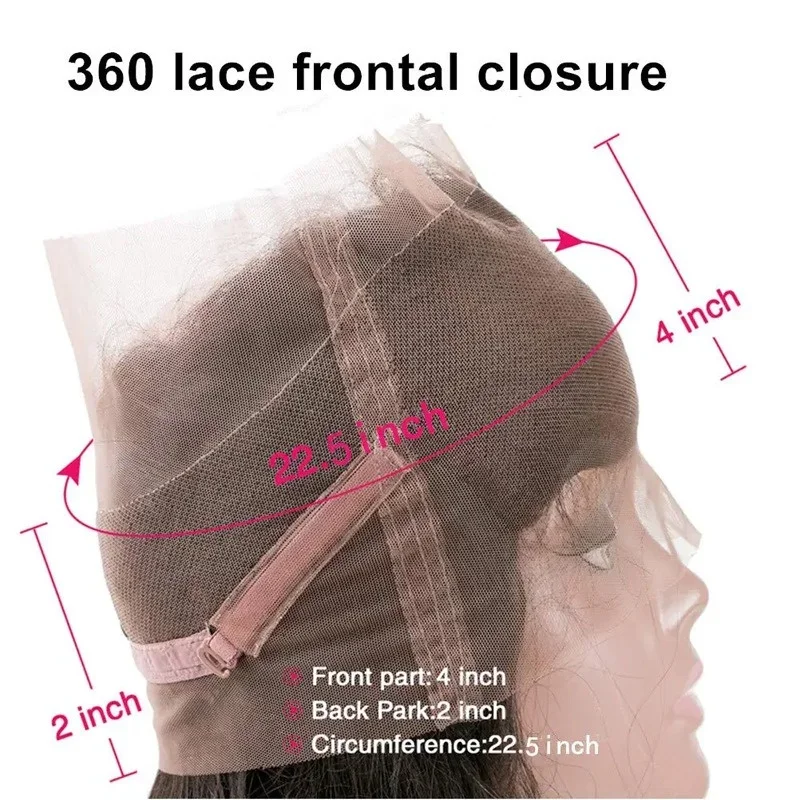 360 Lace Frontal Brazilian Straight Hair 100% Remy Human Hair Lace Frontal For Woman Transparent Swiss Soft and Silky