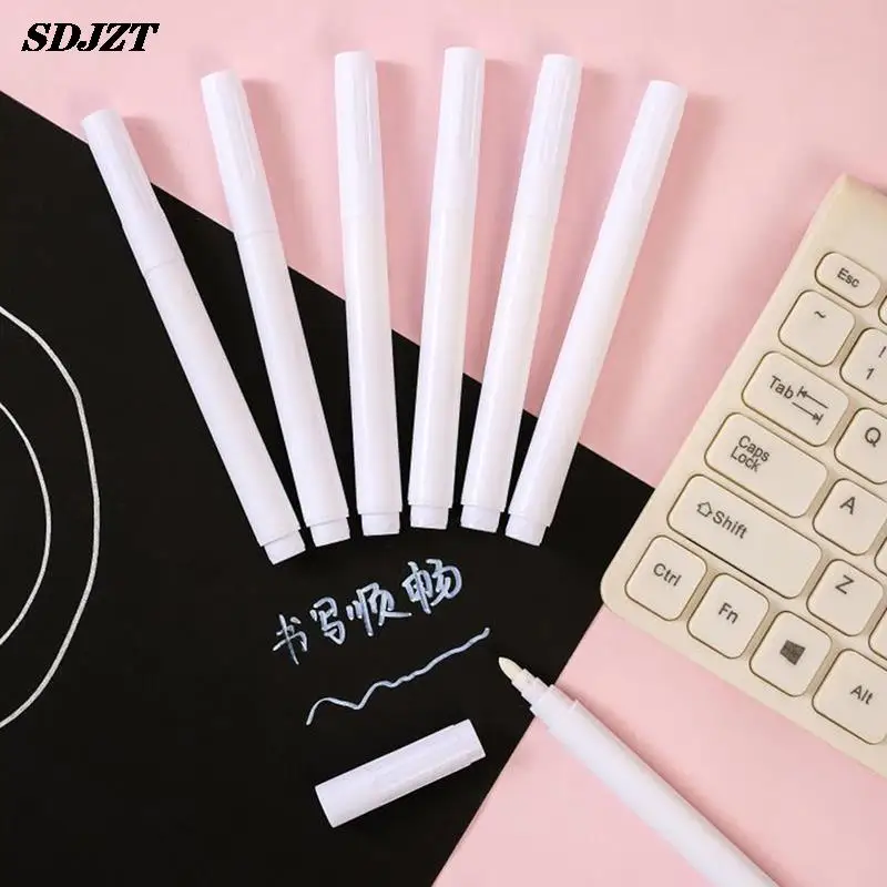White Liquid Chalk Marker Pen Used on Glass Windows Chalkboard Erasable Art Supplies for Artist 5pcs white marker pens pen marker markers pen marker pens marker pen art marker pens art markers liquid chalk markers paint marker pens