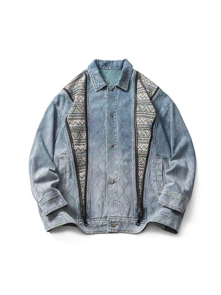 

Женская джинсовая куртка в Корейском стиле, элегантная винтажная джинсовая куртка с воротником с лацканами, в стиле 90-х, осень 2023