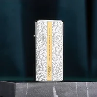 ZORRO Kerosene Lighter Ultra-thin Carving Craft Grinding Wheel Pure Copper Men's Lighter Gift 1