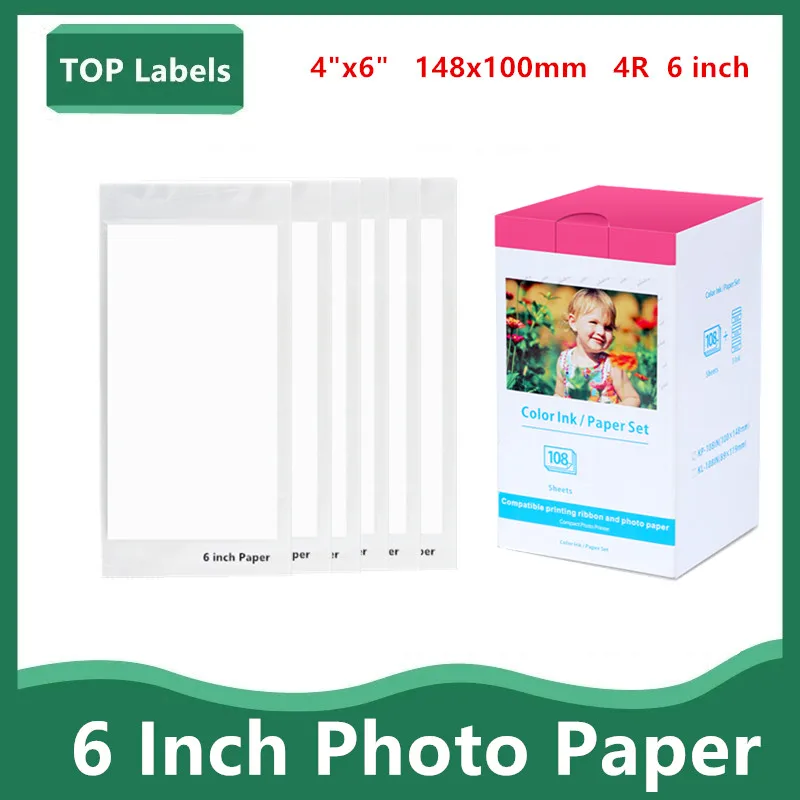 Canon Color Ink/Paper Set KP-36IP - Postcard size 4'x6' / 36 sheets for  CP-1300, CP910, CP780, CP900, Cartridge and Card Paper